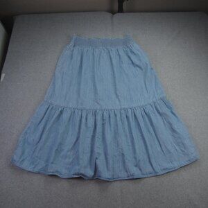 Madewell Light Blue Midi Skirt